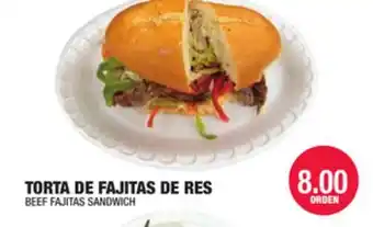 Carnicerias Jimenez TORTA DE FAJITAS DE RES offer