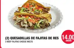 Carnicerias Jimenez (2) QUESADILLAS DE FAJITAS DE RES offer