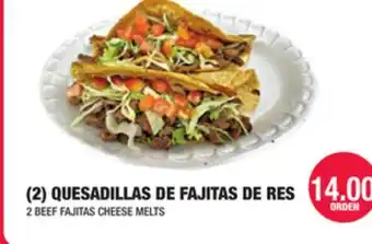 Carnicerias Jimenez (2) QUESADILLAS DE FAJITAS DE RES offer