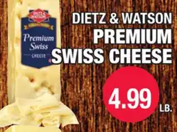 Carnicerias Jimenez DIETZ & WATSON PREMIUM SWISS CHEESE offer