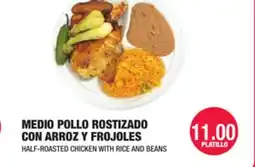 Carnicerias Jimenez MEDIO POLLO ROSTIZADO CON ARROZ Y FROJOLES offer