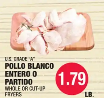 Carnicerias Jimenez U.S. GRADE A POLLO BLANCO ENTERO O PARTIDO offer