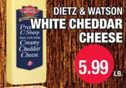 Carnicerias Jimenez DIETZ & WATSON WHITE CHEDDAR CHEESE offer