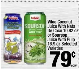 Super King Markets Viloe Coconut Juice With Nata De Coco or Soursop Juice With Pulp offer