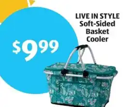 Aldi LIVE IN STYLE Soft Sided Basket Cooler offer