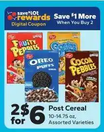 Save a Lot Post Cereal offer