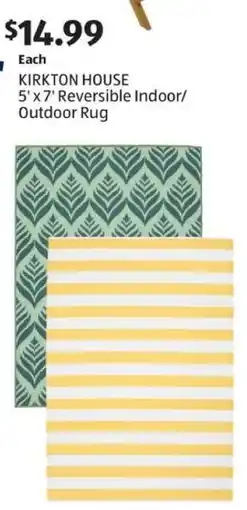 Aldi KIRKTON HOUSE 5' x 7' Reversible Indoor/Outdoor Rug offer