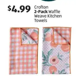 Aldi Crofton 2-Pack Waffle Weave Kitchen Towels offer