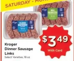 Kroger Kroger Dinner Sausage Links offer