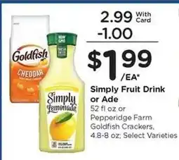 Kroger Simply Fruit Drink or Ade offer