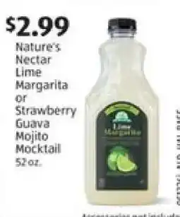 Aldi Nature's Nectar Lime Margarita or Strawberry Guava Mojito Mocktail offer