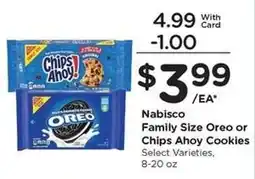 Kroger Nabisco Family Size Oreo or Chips Ahoy! Cookies offer