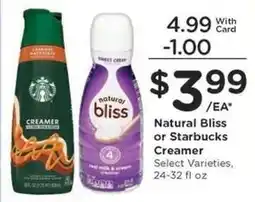 Kroger Natural Bliss or Starbucks creamer offer