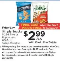 Kroger Frito-Lay Simply Snacks offer