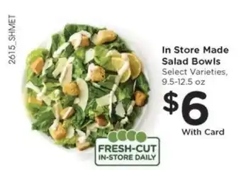 Kroger In-Store Made Salad Bowls offer