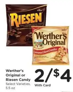 Kroger Werther's Original or Riesen candy offer