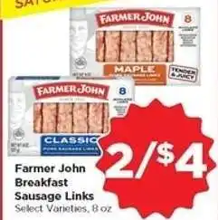 Food 4 Less Farmer John Breakfast Sausage Links offer