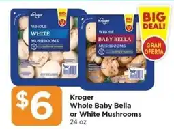 Food 4 Less Kroger Whole Baby Bella or White Mushrooms offer