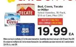 Food 4 Less Bud, Coors, Tecate or Miller offer
