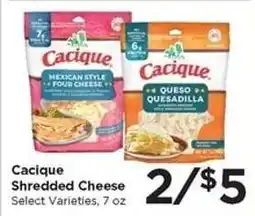 Food 4 Less Cacique Shredded Cheese offer