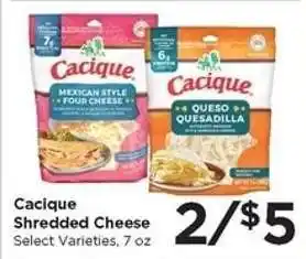 Food 4 Less Cacique Shredded Cheese offer