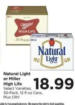 Food 4 Less Natural Light or Miller High Life offer