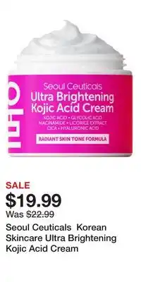 Nordstrom Seoul Ceuticals Korean Skincare Ultra Brightening Kojic Acid Cream offer