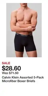 Nordstrom Calvin Klein Assorted 5-Pack Microfiber Boxer Briefs offer