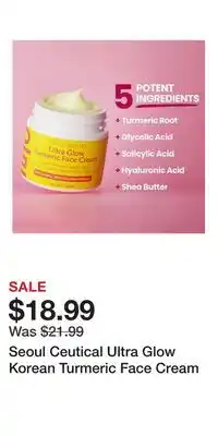 Nordstrom Seoul Ceutical Ultra Glow Korean Turmeric Face Cream offer