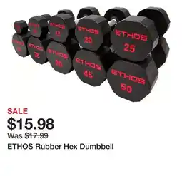 Dick's Sporting Goods ETHOS Rubber Hex Dumbbell offer