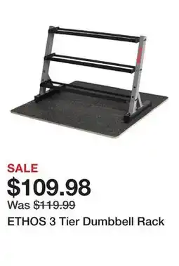 Dick's Sporting Goods ETHOS 3 Tier Dumbbell Rack offer