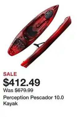 Dick's Sporting Goods Perception Pescador 10.0 Kayak offer