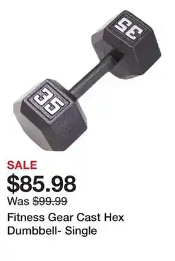Dick's Sporting Goods Fitness Gear Cast Hex Dumbbell- Single offer