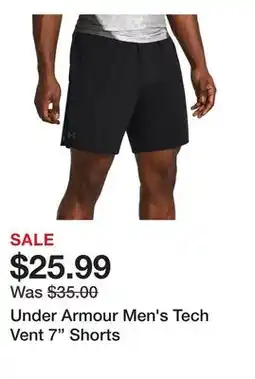Dick's Sporting Goods Under Armour Men's Tech Vent 7 Shorts offer