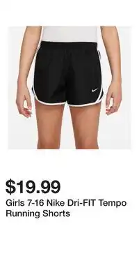Kohl's Girls 7-16 Nike Dri-FIT Tempo Running Shorts offer
