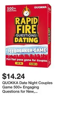 Kohl's QUOKKA Date Night Couples Game 500+ Engaging Questions for New, Long-Term & Married Partners offer