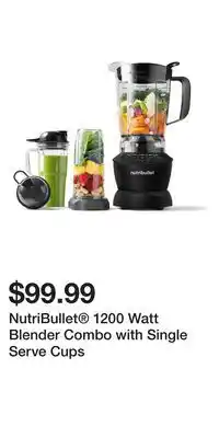 Kohl's NutriBullet 1200 Watt Blender Combo with Single Serve Cups offer