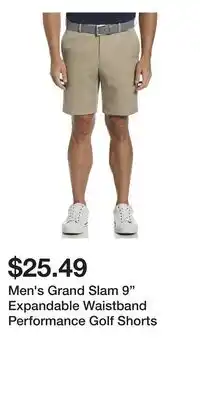 Kohl's Men's Grand Slam 9 Expandable Waistband Performance Golf Shorts offer