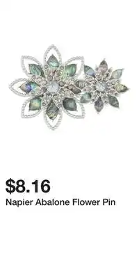 Kohl's Napier Abalone Flower Pin offer