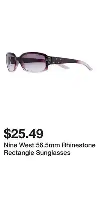 Kohl's Nine West 56.5mm Rhinestone Rectangle Sunglasses offer