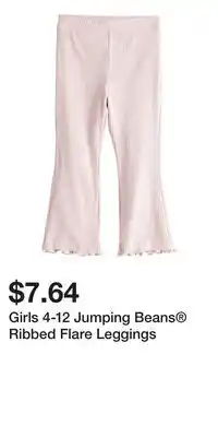 Kohl's Girls 4-12 Jumping Beans Ribbed Flare Leggings offer