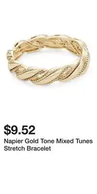 Kohl's Napier Gold Tone Mixed Tunes Stretch Bracelet offer