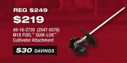 Runnings M18 FUEL QUIK-LOK Cultivator Attachment offer