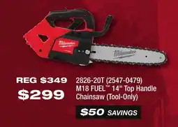Runnings M18 FUEL 14 Top Handle Chainsaw Only) offer