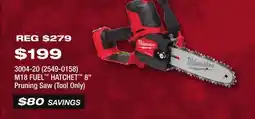 Runnings M18 FUEL HATCHET 8 Pruning Saw (Tool Only offer