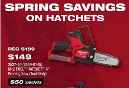 Runnings M12 FUEL HATCHET 6 Pruning Saw (Tool-Only) offer