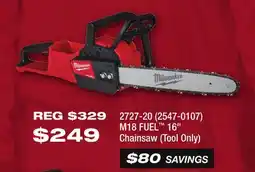 Runnings M18 FUEL 16 Chainsaw (Tool Only) offer