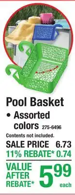 Menards Pool Basket offer