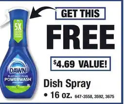 Menards DAWN Dish Spray offer