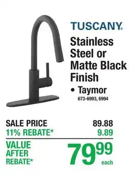 Menards TUSCANY Stainless Steel or Matte Black Finish offer